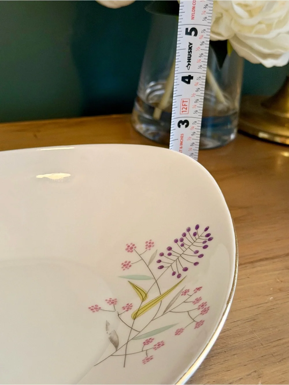 Vintage Bohemian Fine China Czechoslovakia MCM Floral Serving Bowl 🌸